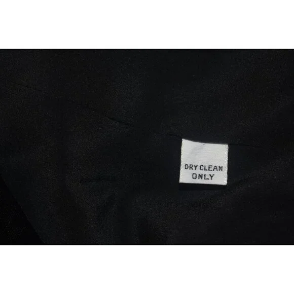 Carolina Herrera Black Velvet Ivory Satin Evening Gown Dress Long Sleeves 14 - Picture 7 of 8